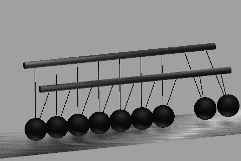 Newton's Cradle: Physics++