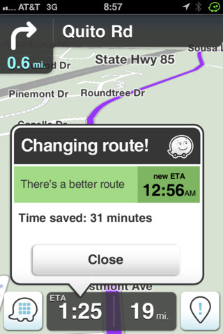 Waze GPS & traffic - Social, fun!