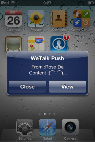 WeTalk for Facebook chat with push