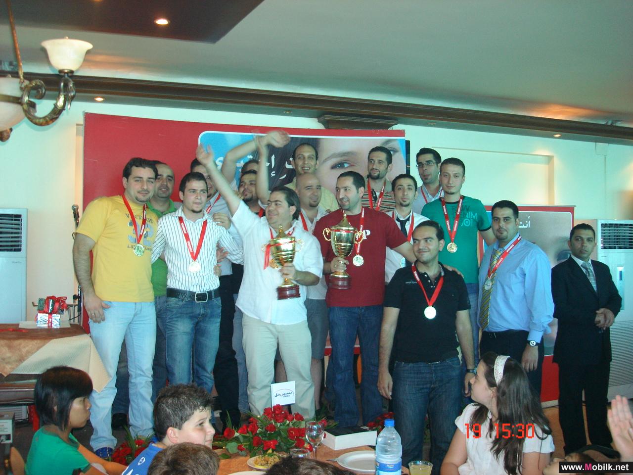 Syriatel Company honors its football and basketball winning teams 