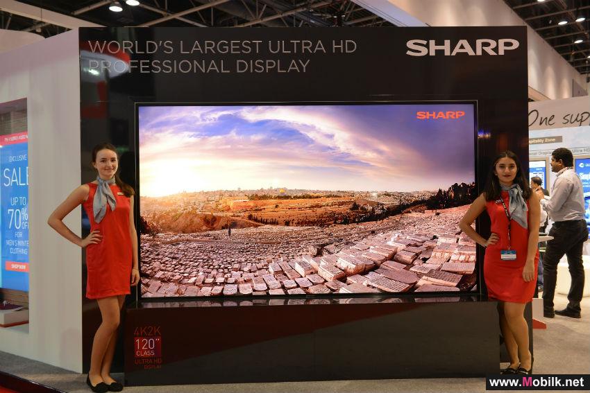شارب تكشف عن أكبر شاشة عرض فائقة الوضوح في العالم خلال معرض 