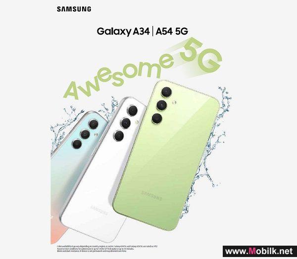 سامسونج تطرح هواتف Galaxy A54 5G وGalaxy A34 5G في الامارات