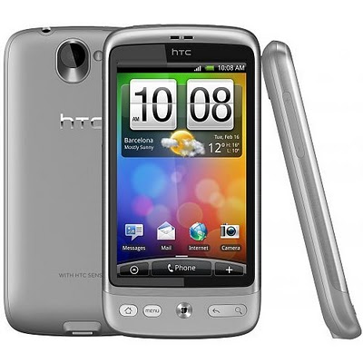 Silver color version of the  HTC Desire 